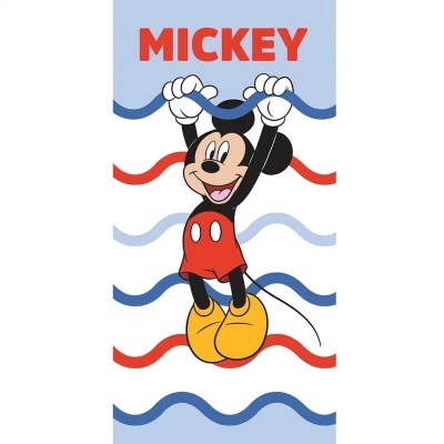 Toalha com estampa do Mickey Mouse e texto MICKEY