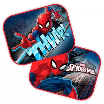 tapetes com imagens do Homem-Aranha e textos THWIP! e MARVEL SPIDER-MAN
