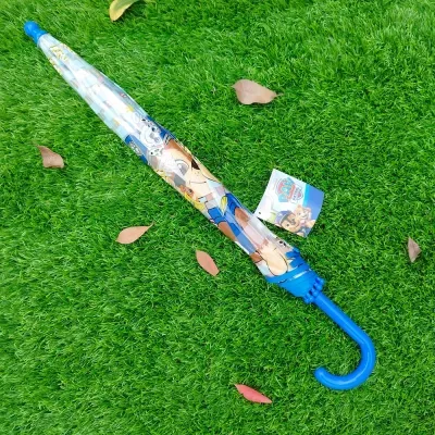 Guarda-chuva infantil fechado com cabo curvo azul e estampado da PATPATROL