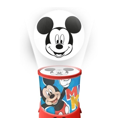 Lâmpada infantil com imagem do Mickey Mouse em vários tons coloridos