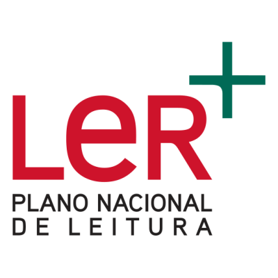 Logótipo LeR+ Plano Nacional de Leitura em fundo branco