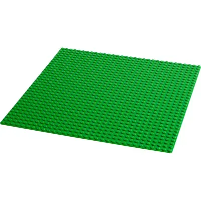 Base plástica verde tipo Lego com pequenos pinos circulares