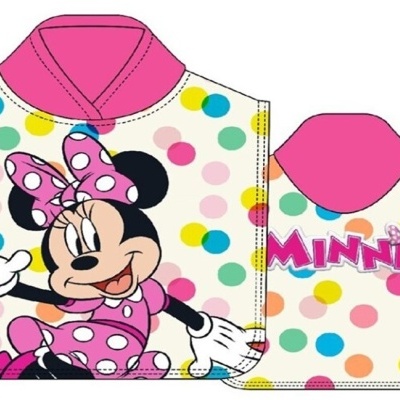 Capa para criança com estampa da Minnie Mouse e bolinhas coloridas