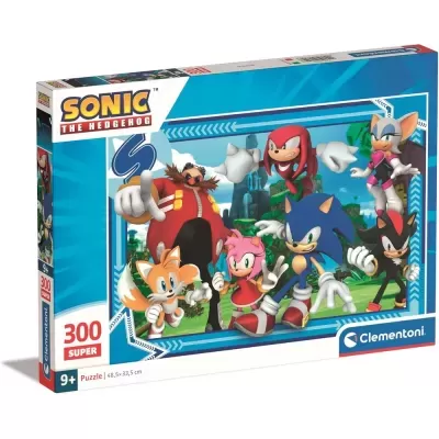 Caixa de quebra-cabeças Sonic the Hedgehog 300 peças Clementoni