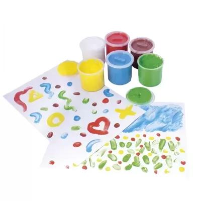 Conjunto de tintas coloridas e pinturas abstratas em papel