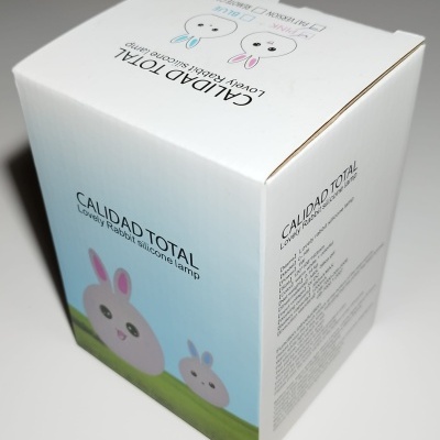 Caixa de uma lâmpada de silicone com design de coelho