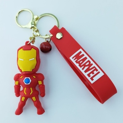 Chaveiro Iron Man vermelho amarelo com tira MARVEL vermelha