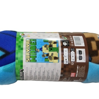 Manta infantil polar estampada inspirada em Minecraft