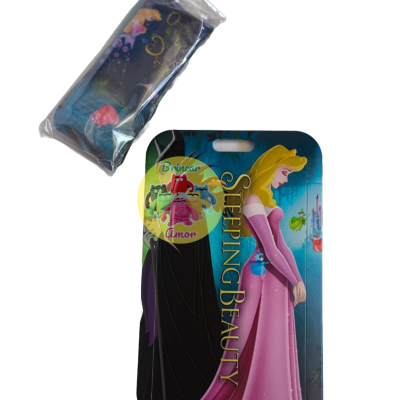 Porta-bilhetes com imagem Aurora de Sleeping Beauty e embalagem transparente