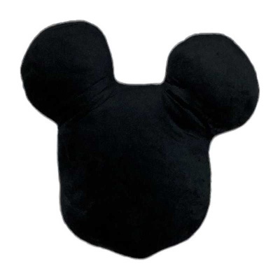 Almofada preta em forma da cabeça do Mickey Mouse