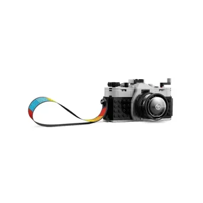 Câmara fotográfica LEGO com correia colorida