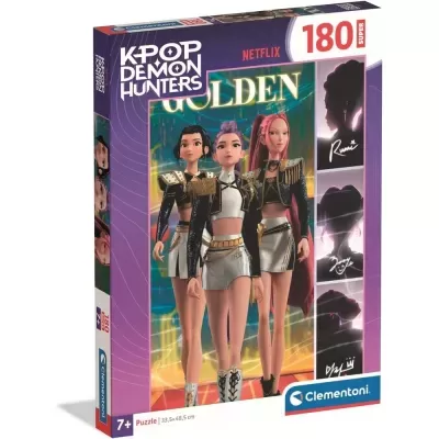 Quebra-cabeças K-POP DEMON HUNTERS com 180 peças, embalagem roxa