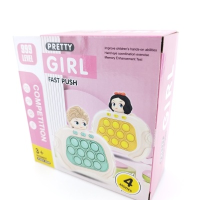Caixa de jogo infantil Pretty Girl Fast Push com botões coloridos.