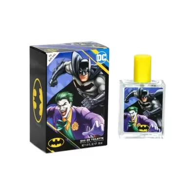Perfume Eau de Toilette Batman com imagem dos personagens Batman e Joker