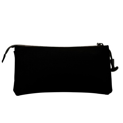 Estojo preto com fecho e tassel