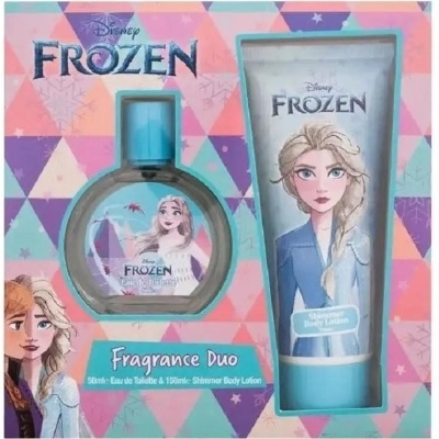 Conjunto Disney Frozen com Eau de Toilette e Loção Corporal em embalagem colorida
