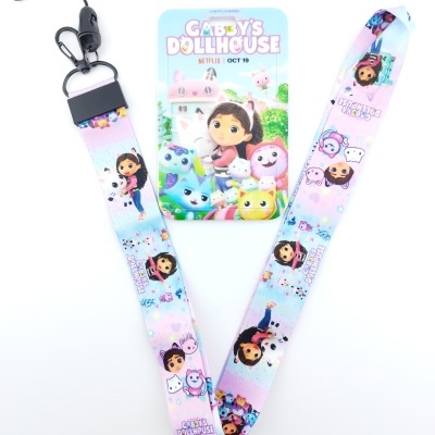 Lanço para peito colorido da série Gabby's Dollhouse da Netflix com personagens animados