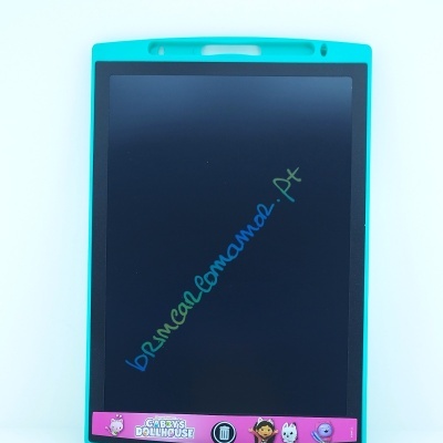 Quadro digital para escrever à mão com moldura azul clara e decoração Gabby's Dollhouse