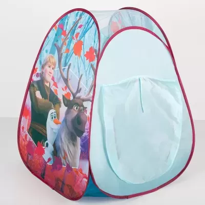 Tenda para crianças com personagens do Frozen e padrão de folhas