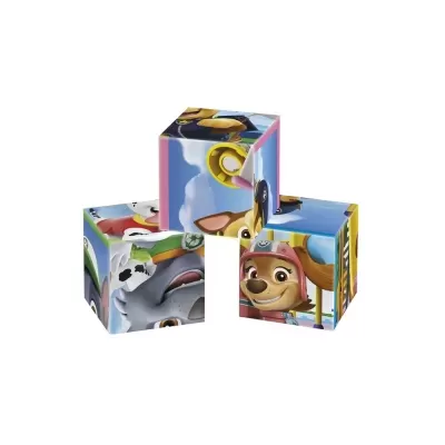 Cubos de brinquedo com personagens da Paw Patrol coloridos