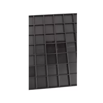 Estrado de plástico preto com padrão quadrado