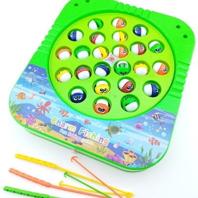 Jogo infantil de pesca Charm Fishing com peixes coloridos e canas de pescar