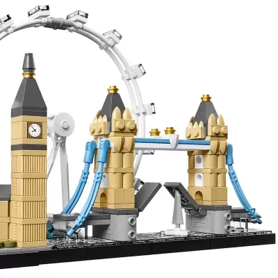 Modelo de construção em blocos das torres e ponte suspensa de Londres