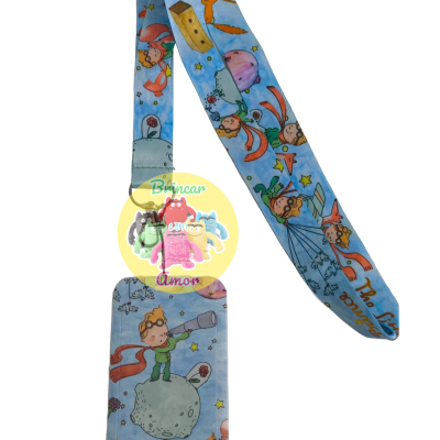 lança para telemóvel com padrão do Pequeno Príncipe em fundo azul