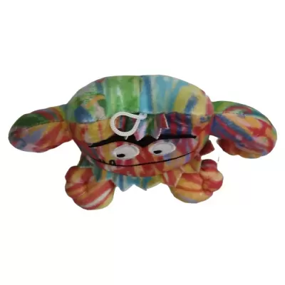Pelúcia de caranguejo colorido com padrão tie-dye