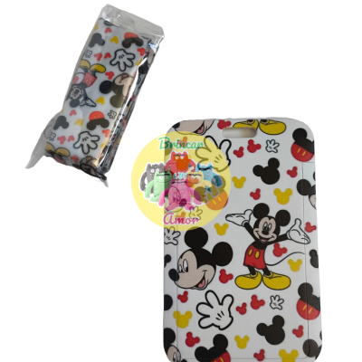 Capa para telemóvel e fita para cabeça com padrão Mickey Mouse colorido em fundo branco