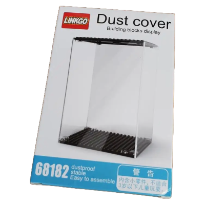 Embalagem de capa protetora transparente para blocos de construção da marca LINKGO com base preta
