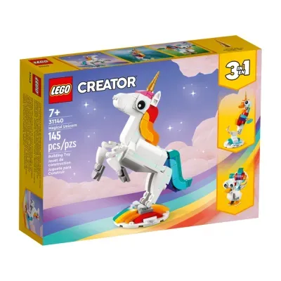 Caixa de Lego Creator Unicórnio Mágico 3 em 1