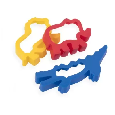 Moldes de plástico coloridos para cortar em forma de animais
