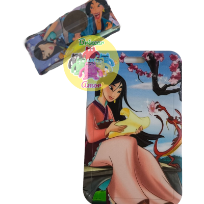 Capa de telemóvel colorida com ilustração de mulher e dragão, acompanhada de faixa com padrão.