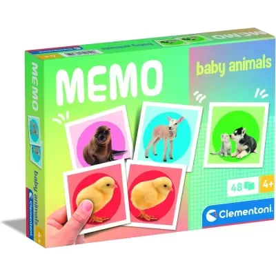 Jogo memo baby animals com cartas de animais bebés