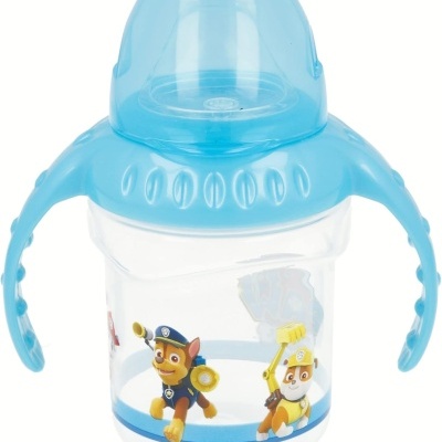 Chávena para criança com personagens Paw Patrol, azul e transparente