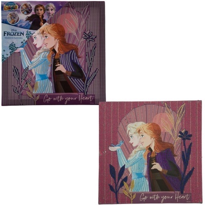 Bloco de papel Frozen com personagens Anna e Elsa e texto Go with your Heart