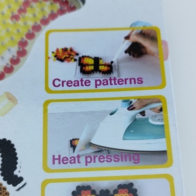 Conjunto de contas de plástico para criar padrões e prensar a quente