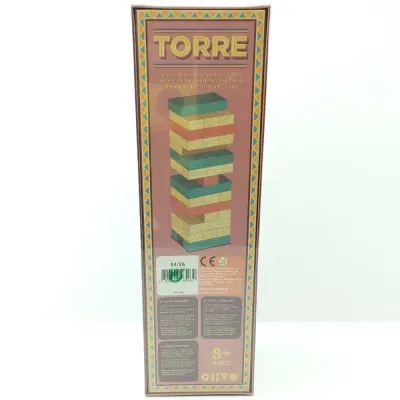 Embalagem do jogo de blocos de madeira TORRE coloridos para empilhar