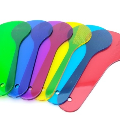 Conjunto de espátulas coloridas em plástico