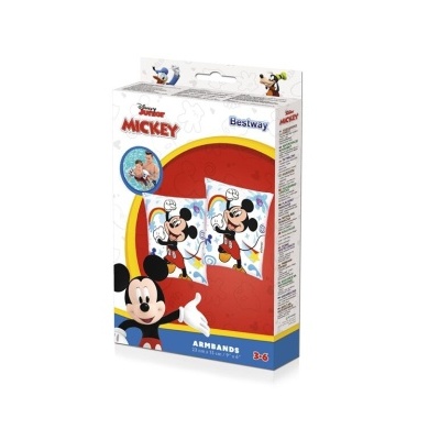 Embalagem colorida com braçadeiras infantis do Mickey Mouse