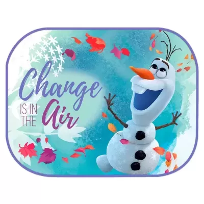 Tapete decorativo com boneco de neve, folhas coloridas e texto 'Change IS IN THE Air'