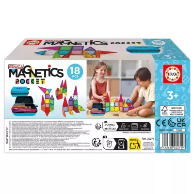 Brinquedo Educa Magnetics Pocket 18 peças coloridas para crianças 3+