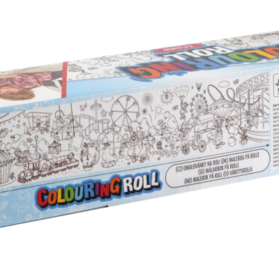 Rolo para colorir COLORING ROLL com 2,5 metros em embalagem retangular