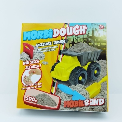 Caixa de Massa de Areia Morbi Dough com camião e pá de brinquedo