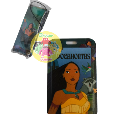 Kit com prancha e tapete com tema Pocahontas colorido