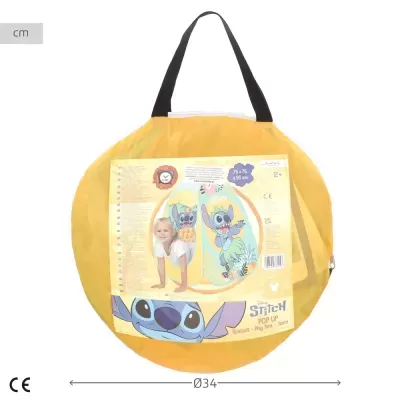 Bolsa amarelo com tenda infantil Disney Stitch