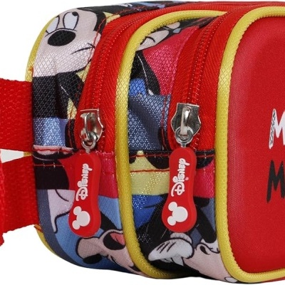 Estoj Escolar Disney com design do Mickey Mouse e fechos vermelhos