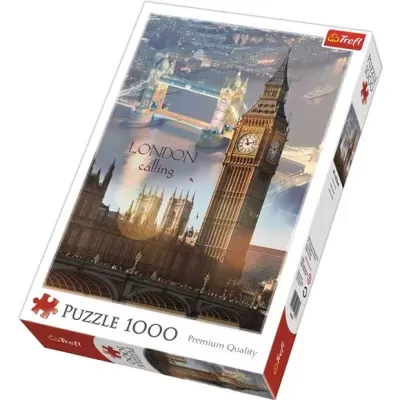 Embalagem de puzzle 1000 peças com imagem de Londres, Big Ben e Tower Bridge