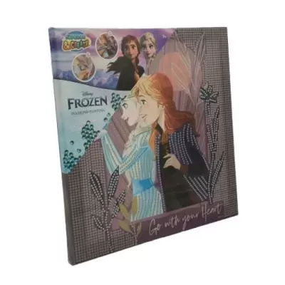 Livro ou bloco com capa ilustrada das personagens Anna e Elsa do filme Frozen